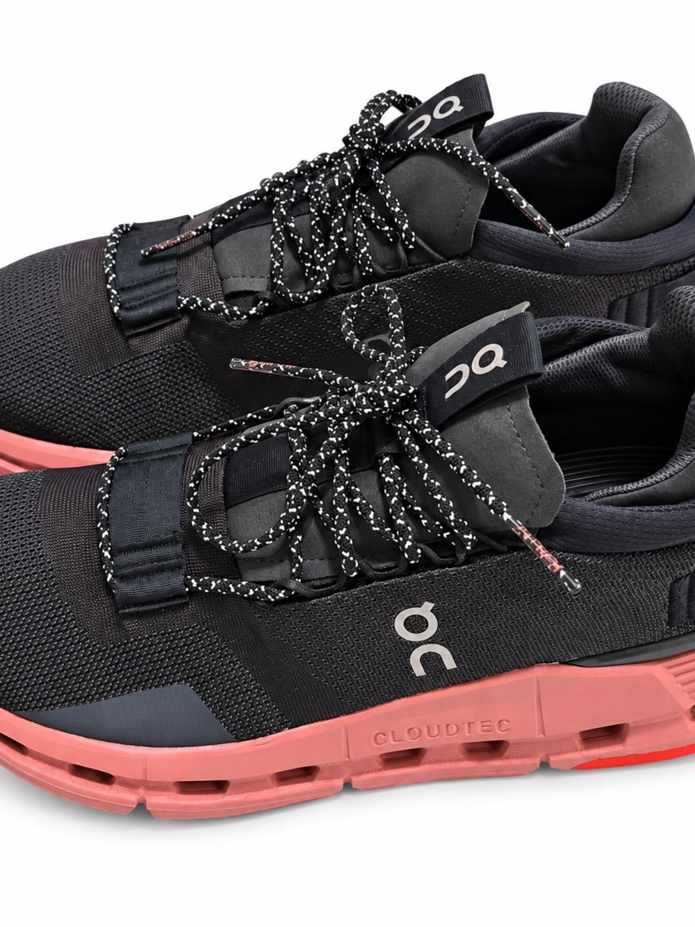 On Running Men's Black and Rose Athletic Socks-Inspired Running Shoes - Picture 3 of 9